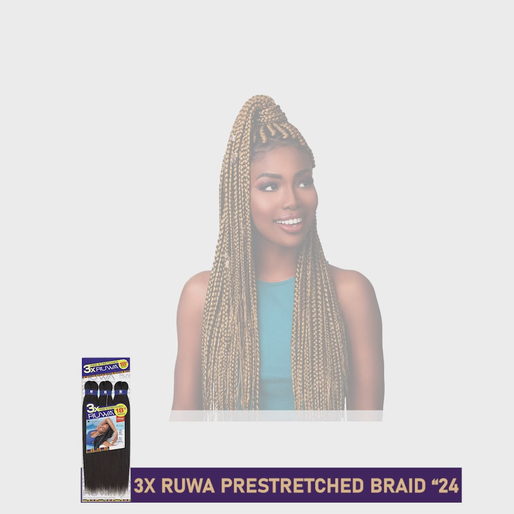 SENSATIONNEL SYNTHETIC 3X RUWA PRE-STRETCHED BRAID 24" [SB3RW24