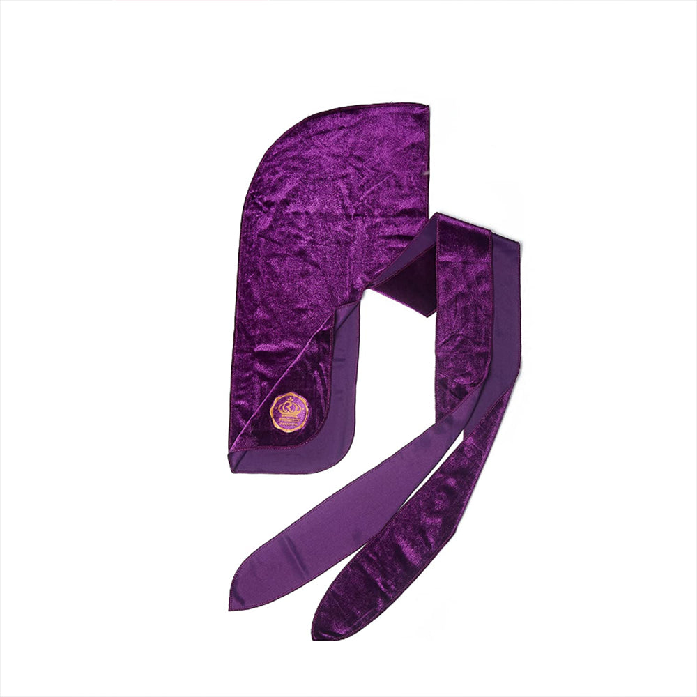 Kiss Colors & Care Power Wave Velvet Luxe Durag, Burgundy