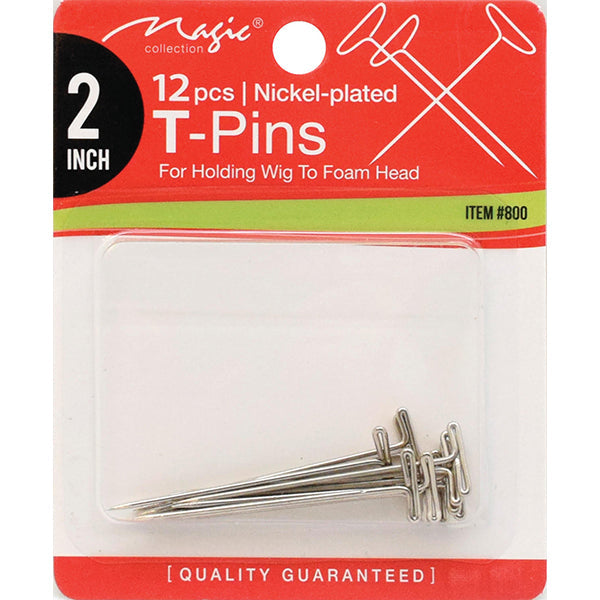 MAGIC 2 STEEL WIG T-PINS 12PCS - [800] – Hairsisters