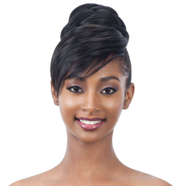 QUICK NATURAL HAIR HAIRSTYLE : CURLY TOP BUN WITH SIDE BANGS #NaturalHair # Hairstyles