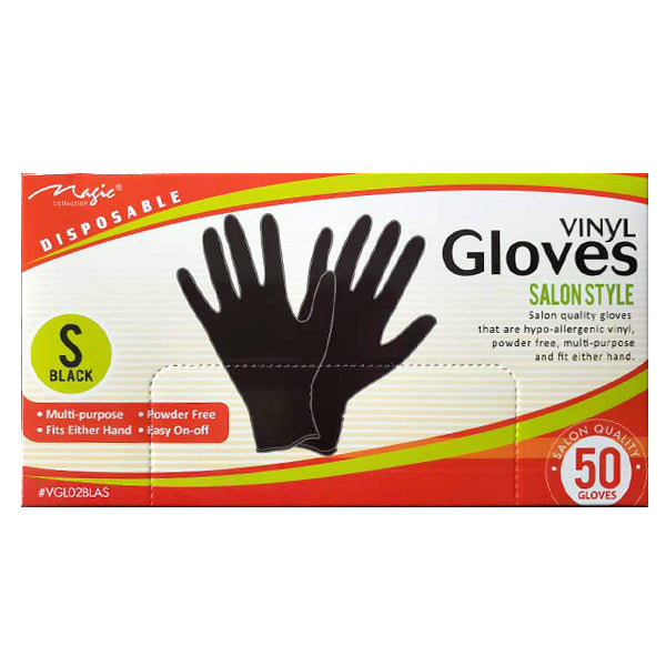 Salon care outlet black vinyl gloves